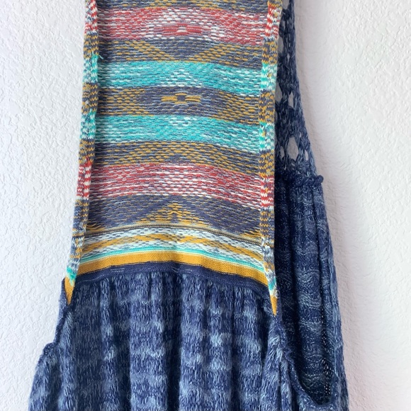 Free People Rare Hearts Stripe Knit Tunic Sz M - Picture 10 of 16